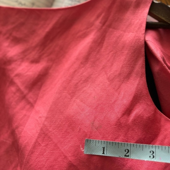 Jennifer Eden Two Piece Linen Like Black & Pink Blazer & Sleeveless Top Size 6 - Picture 9 of 15